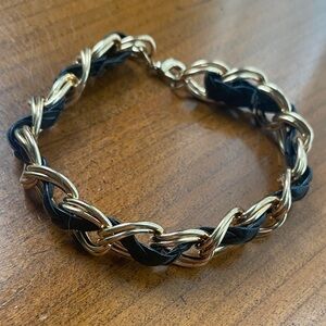 Boho Gold and Black Chain Bracelet